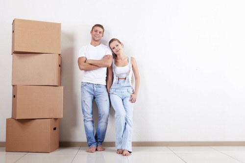 Professional man and van service helping with a move in Westhampstead