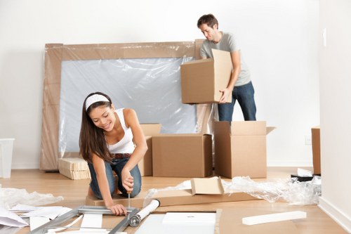 Commercial moving team planning an office relocation in Westhampstead
