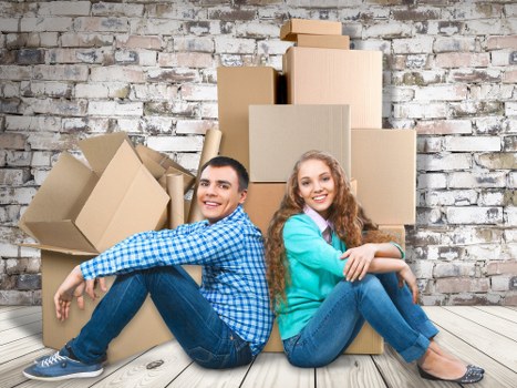 Packed moving boxes ready for a West Hampstead house move