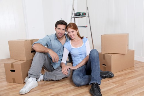Office relocation equipment prepared for removals in Westhampstead
