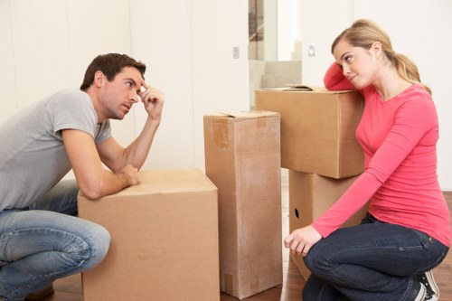 Packed student belongings prepared for a move in Westhampstead
