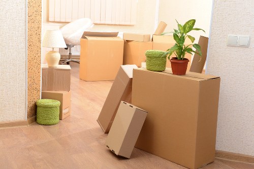 Carefully loaded furniture inside a moving truck for West Hampstead relocation