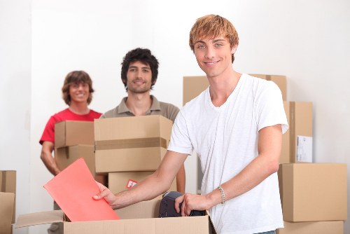 Westhampstead student moving service with furniture and boxes